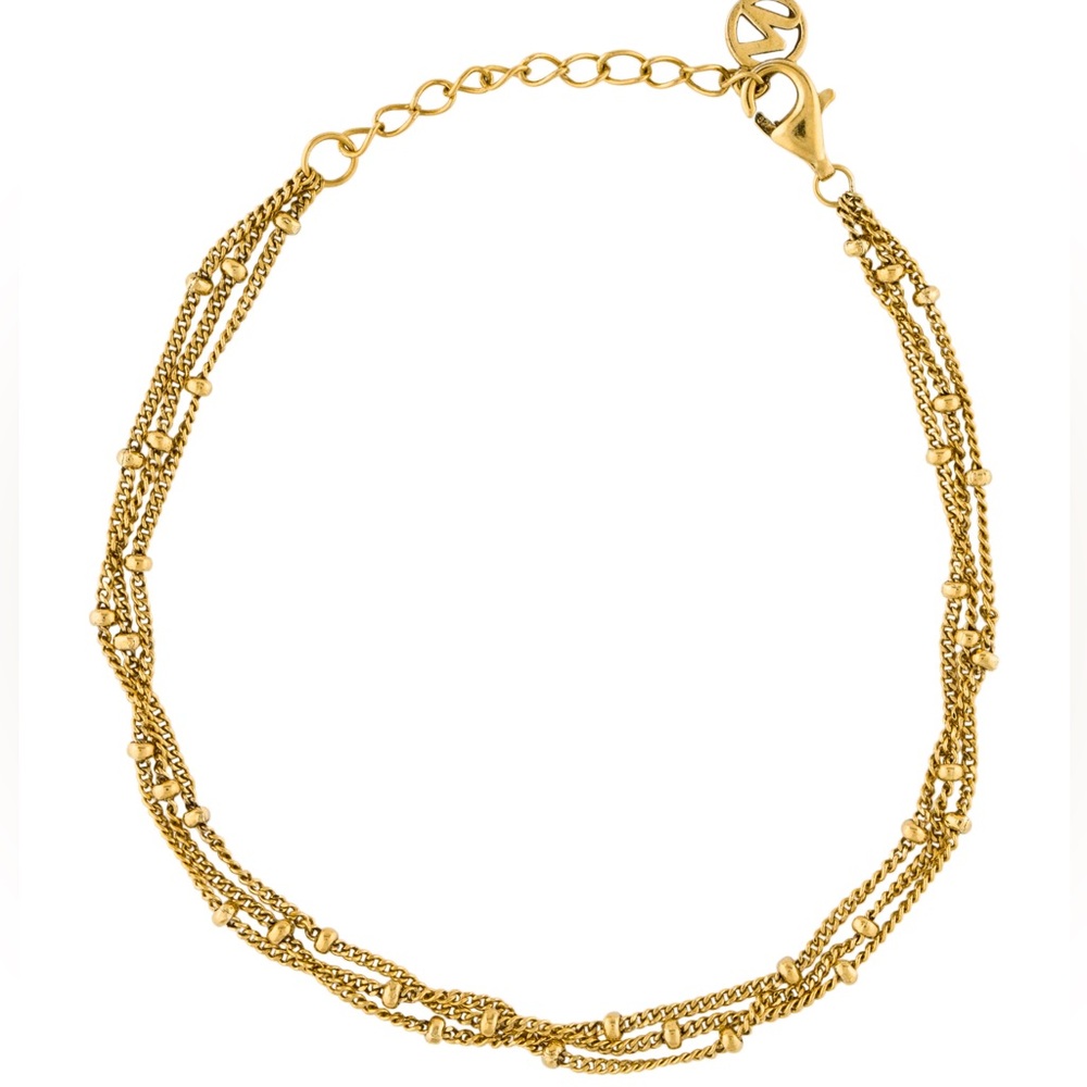 Mejuri Triple Strand Delicate Spheres Bracelet